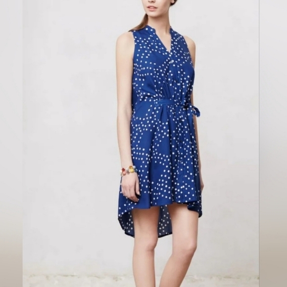 Anthro Porridge Polka Dot Dress With Front Tie - Picture 6 of 6